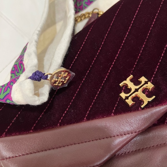 Tory Burch Kira Chevron Velvet Convertible Shoulder Bag - Picture 8 of 16